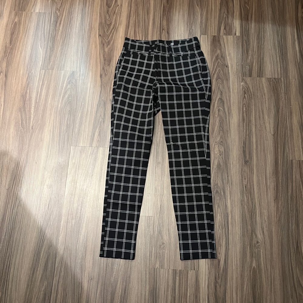 Old Navy plaid slacks